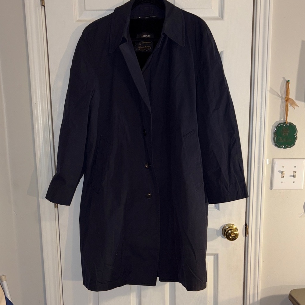 Classic London Fog Black Women's Coat with zippered lining!